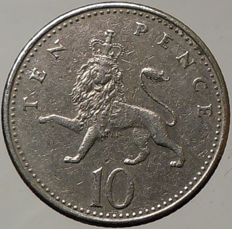 British Decimal Ten Pence 10p Coin LION british-decimal-ten-pence-10p-coin-lion