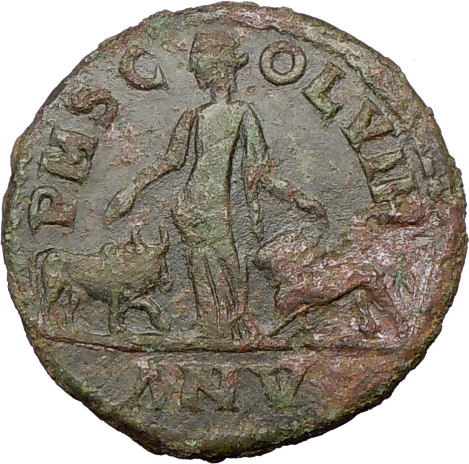 PHILIP I 243AD Viminacium Sestertius LEGIONS Ancient Roman Coin Moesia