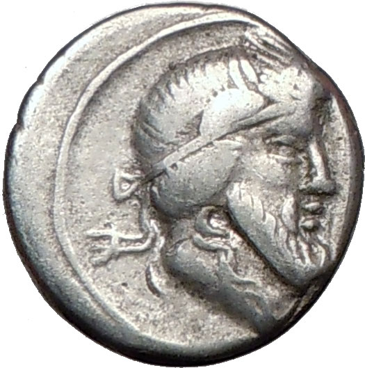 Roman Republic Priapus Fertility God Pegasus Horse 90BC Ancient Silver