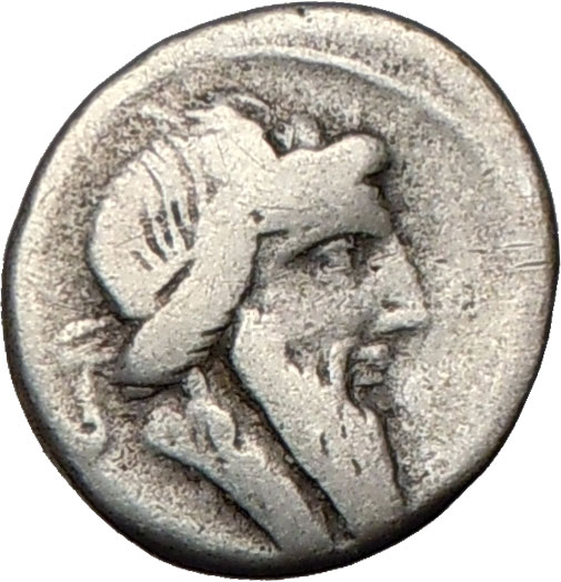 Roman Republic Q. Titius 90BC PRIAPUS & PEGASUS Horse Ancient Silver