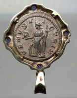 ancient roman coin with venus