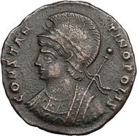 Constantine the Great Authentic Ancient Roman Coin Commeorating the Founding of Rome