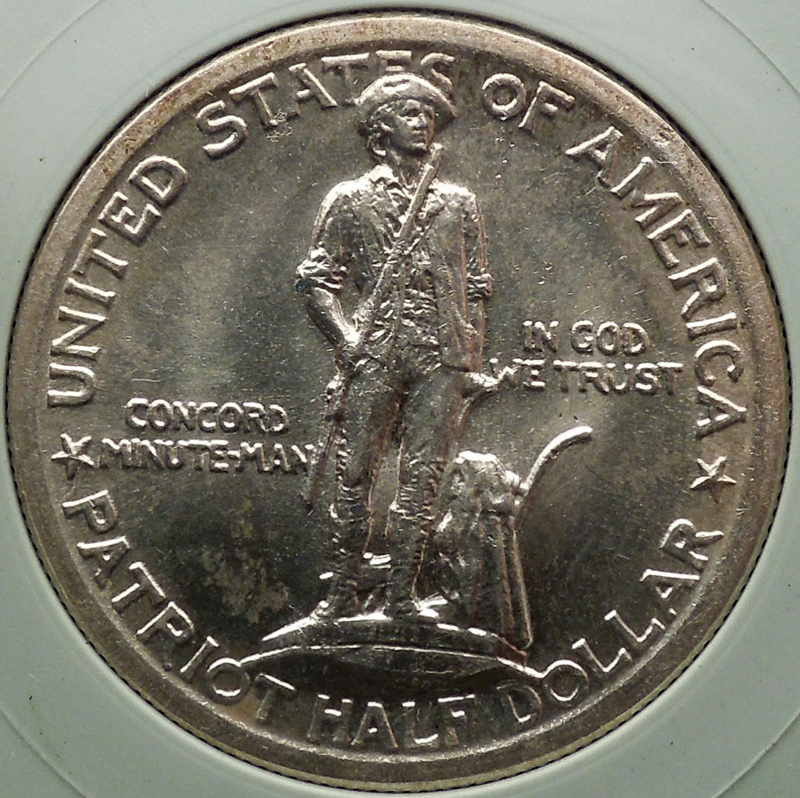 1925 Lexington Concord Minute Man USA Revolutionary War Silver Coin i45378