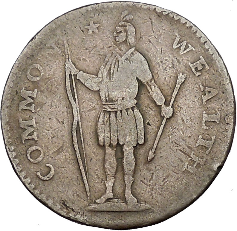 1788 Post Colonial Massachussets FIRST United States CENT Coin w Indian
