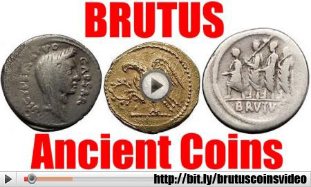 Brutus Assassin of Julius Caesar Ancient Roman Coin Collection & Guide FOR sALE