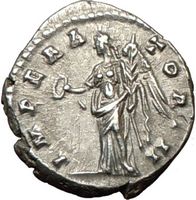 ANTONINUS PIUS 140AD Quality Ancient Silver Roman Coin VICTORY ANGEL 