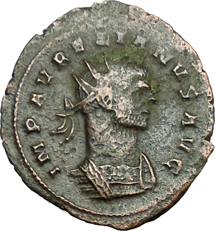 Aurelian 274AD Authentic Ancient Roman Coin Fortuna Tyche Luck I34466