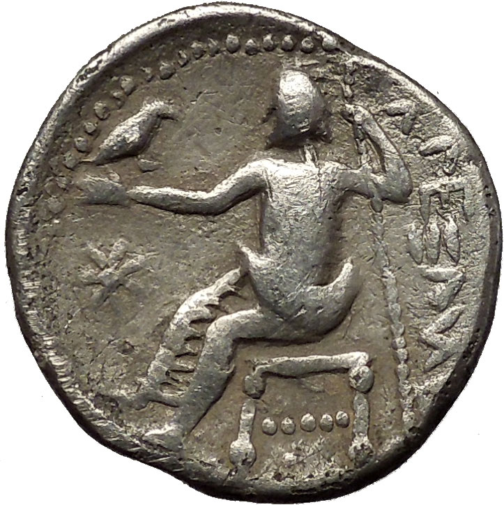 Ancient Celtic Silver Tetradrachm Coin as Greek King Alexander the ...