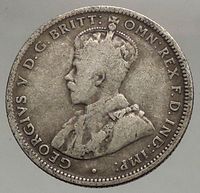 Australia tow shilling 1912 Gorgivs Ⅴ 1912 AUSTRALIA 1 Shilling Antique SILVER Coin King George V Coat
